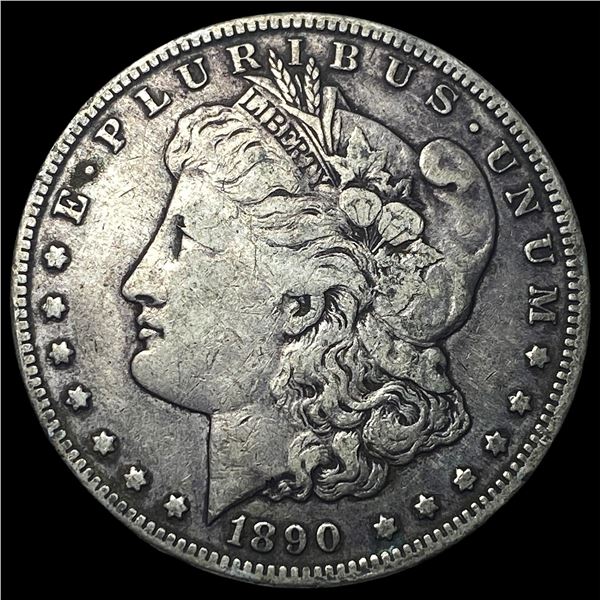 1890-CC Silver Morgan Dollar NEARLY  UNCIRCULATED