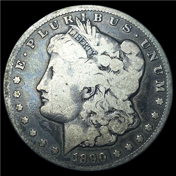 1890-CC tailbar Morgan Dollar NEARLY UNCIRCULATED