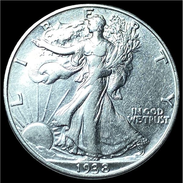 1938-D Silver Walking Liberty Half Dollar  CLOSELY UNCIRCULATED