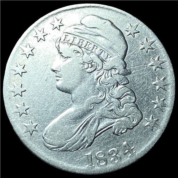 1834 Capped Bust Half Dollar ABOUT  UNCIRCULATED
