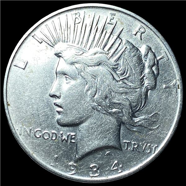 1934-D Silver Peace Dollar NEARLY  UNCIRCULATED
