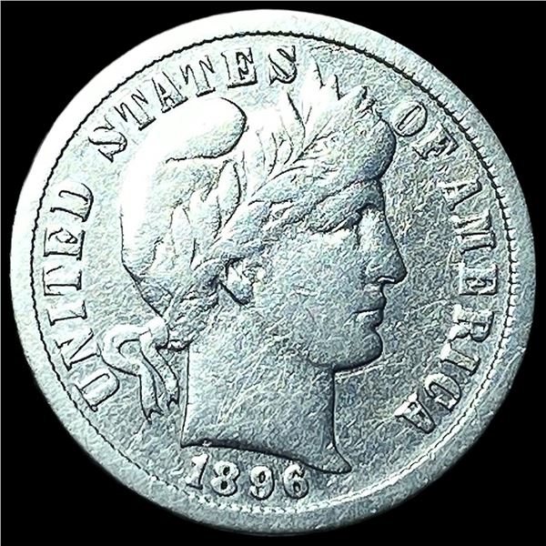 1896-O Silver Barber Dime LIGHTLY CIRCULATED