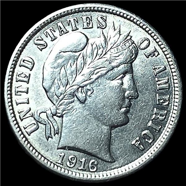 1916 Barber Silver Dime CLOSELY UNCIRCULATED