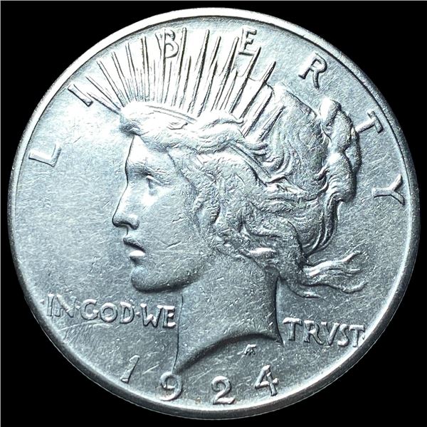 1924-S Silver Peace Dollar NEARLY  UNCIRCULATED