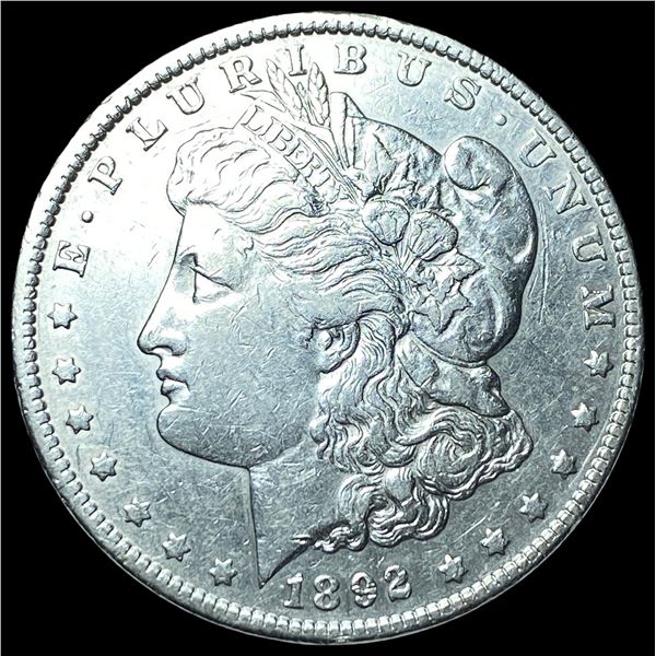 1892 Silver Morgan Dollar NEARLY UNCIRCULATED