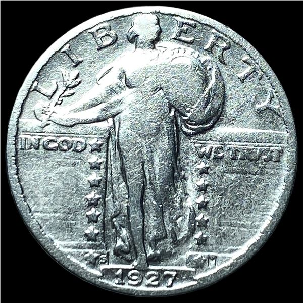 1927-S Silver Standing Liberty Quarter  LIGHTLY CIRCULATED