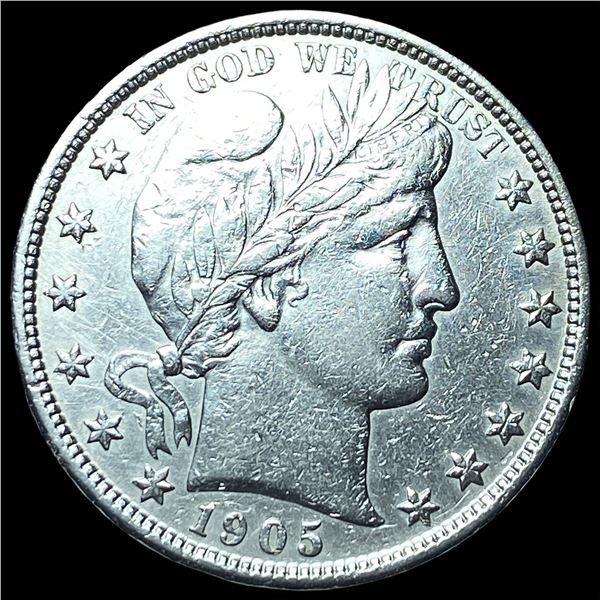 1905-S Silver Barber Half Dollar NICELY  CIRCULATED