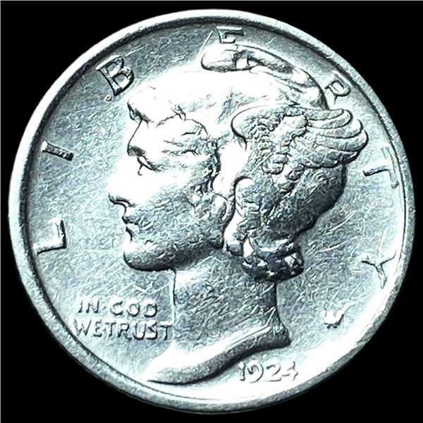 1924-D Silver Mercury Dime CLOSELY  UNCIRCULATED
