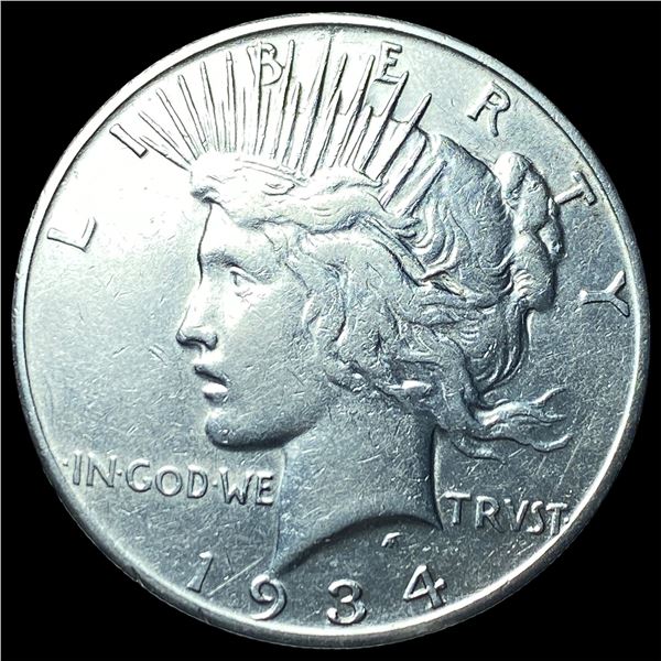 1934-S Silver Peace Dollar NEARLY  UNCIRCULATED