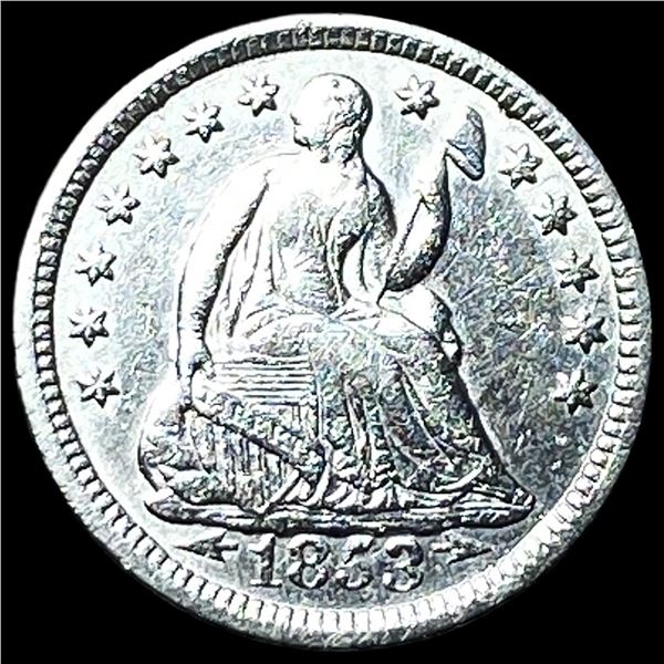 1853 Seated Liberty Silver Half Dime CHOICE AU
