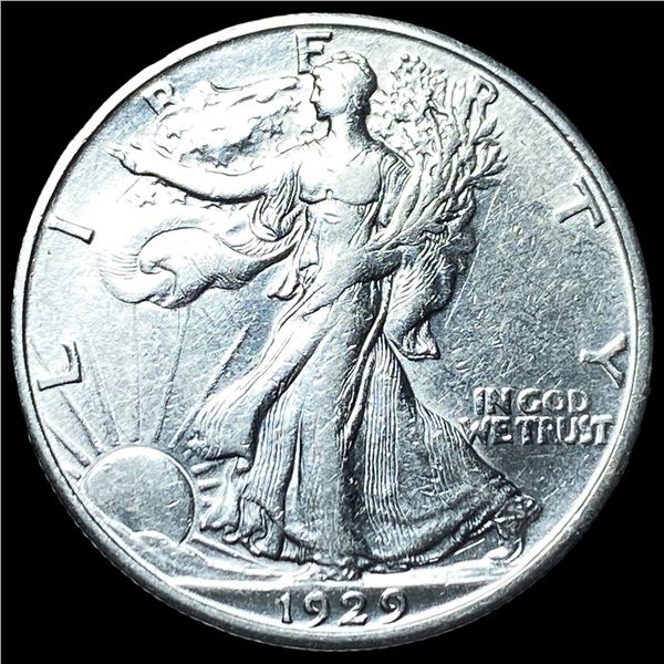 1929-D Silver Half Dollar Walking Liberty CHOICE AU