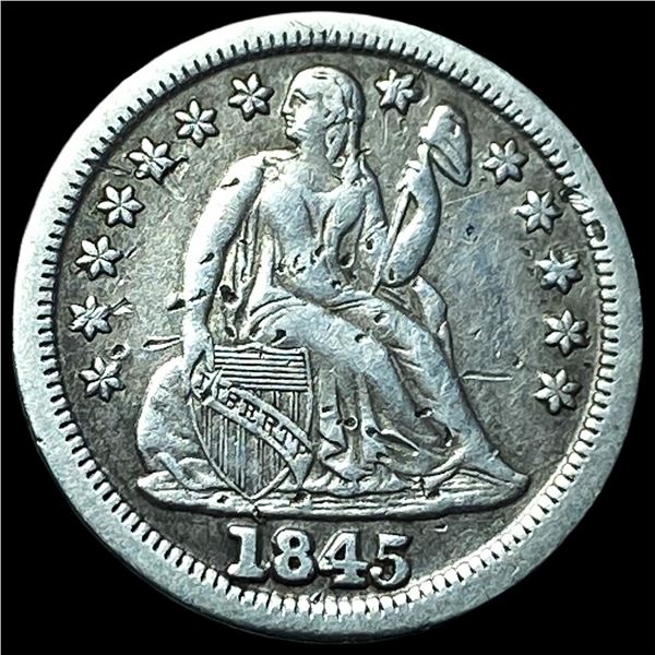 1845 Seated Liberty Dime LIGHTLY CIRCULATED