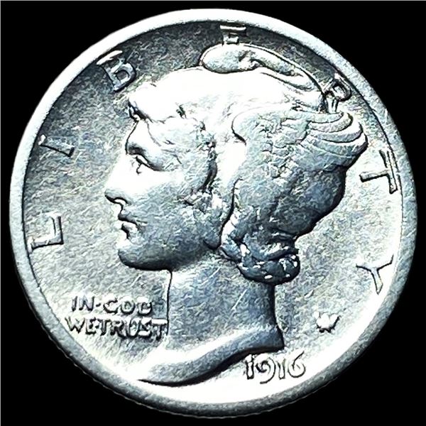 1916 Mercury Dime NEARLY UNCIRCULATED