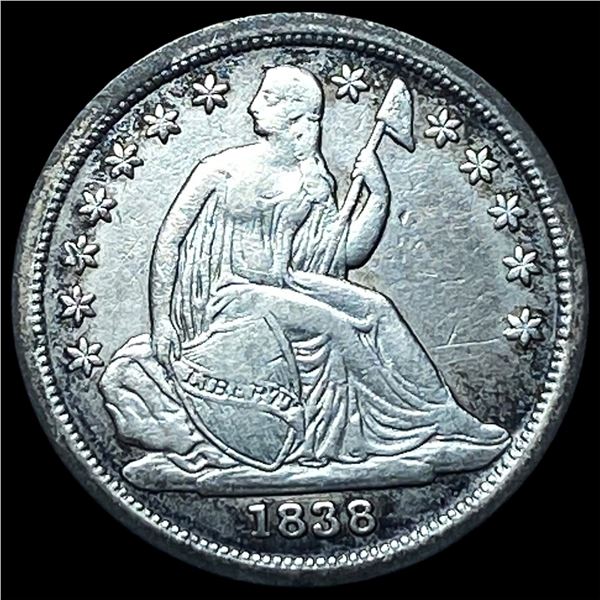 1838 Seated Liberty Dime CLOSELY UNCIRCULATED
