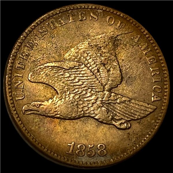 1858 Copper-Nickel Flying Eagle Cent CLOSELY UNCIRCULATED