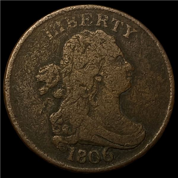 1806 Copper Half Cent NEARLY UNCIRCULATED