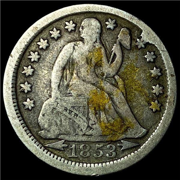 1853 Arrows Seated Liberty Dime LIGHTLY  CIRCULATED