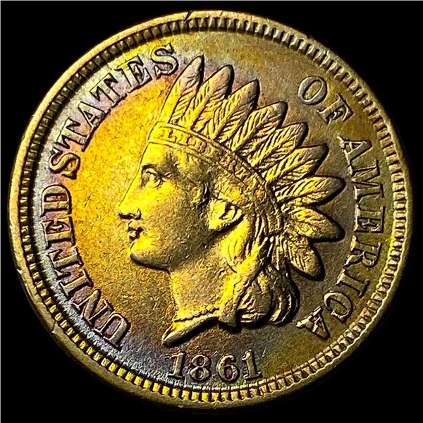 1861 Indian Head Cent CHOICE AU