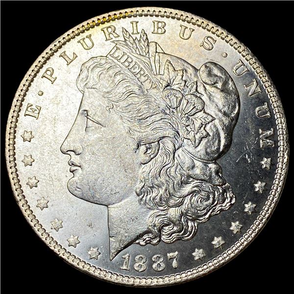 1887 PL Morgan Silver Dollar GEM BU