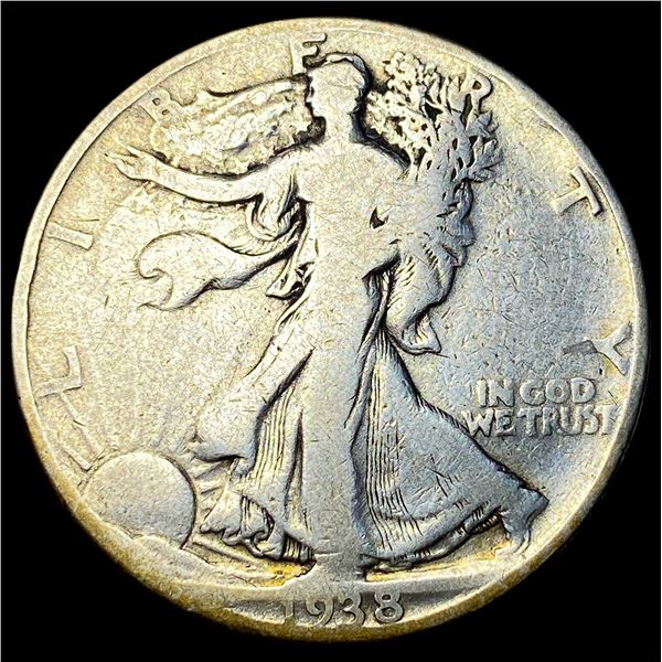 1938-D Silver Walking Liberty Half Dollar  NICELY CIRCULATED