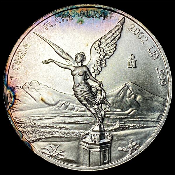 2002-Mo Silver 1 Onza Libertad GEM BU