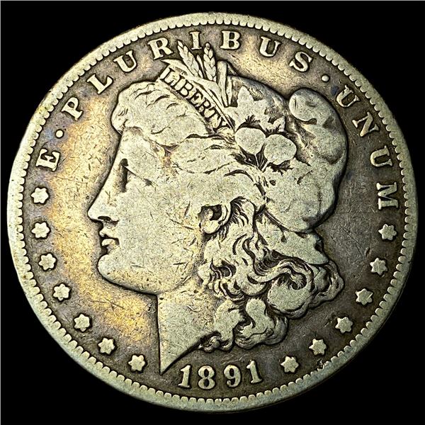 1891-CC Silver Morgan Dollar ABOUT  UNCIRCULATED