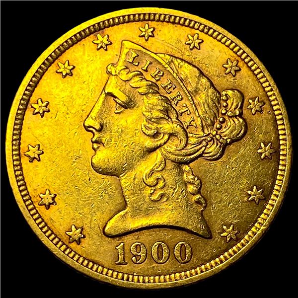 1900 Liberty Head Half Eagle $5 Gold CHOICE  AU