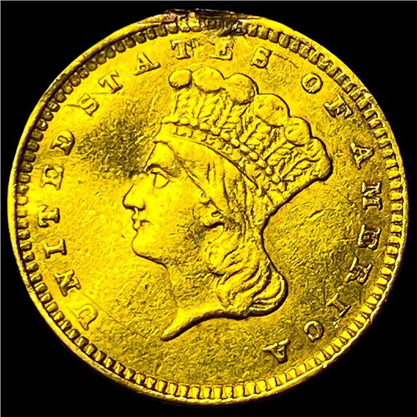1857 Gold $1 Indian Head Type 3 HIGH GRADE