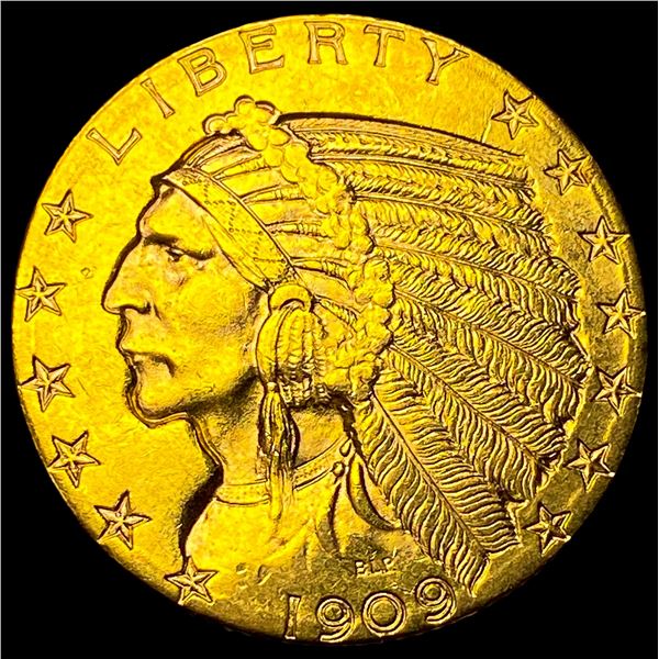 1909 Indian Head $5 Gold Half Eagle  UNCIRCULATED