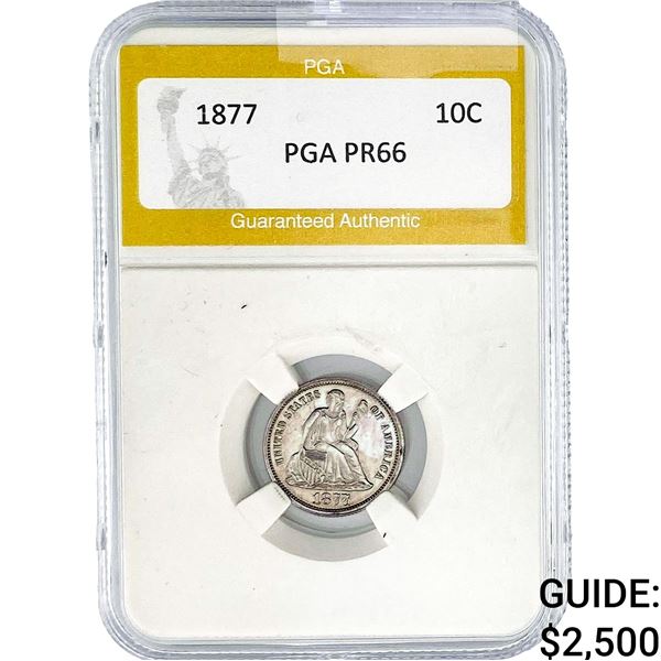 1877 Seated Liberty Dime PGA PR66