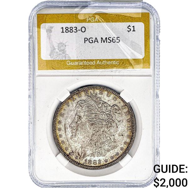 1883-O Morgan Silver Dollar PGA MS65