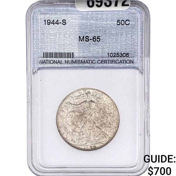 1944-S Walking Liberty Half Dollar NNC MS65