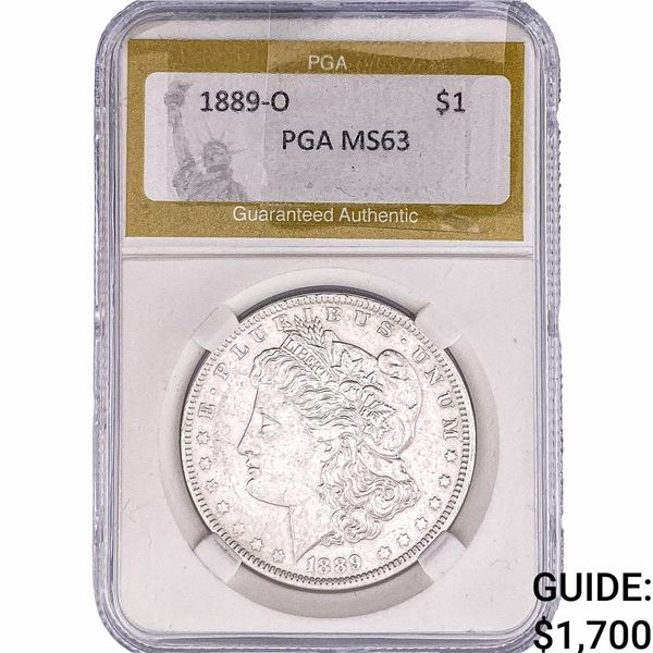 1889-O Morgan Silver Dollar PGA MS63