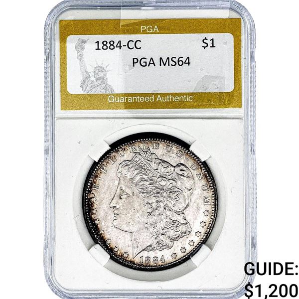 1884-CC Morgan Silver Dollar PGA MS64