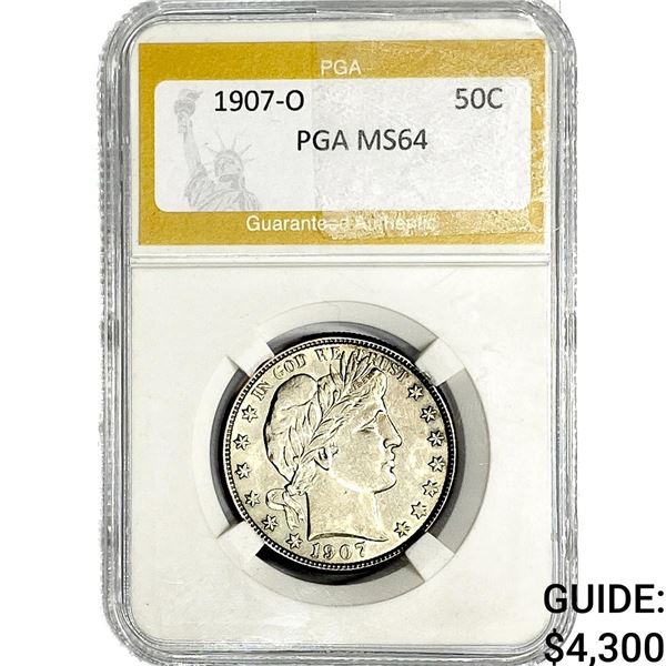 1907 Barber Half Dollar PGA MS64