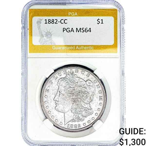 1882-CC Morgan Silver Dollar PGA MS64