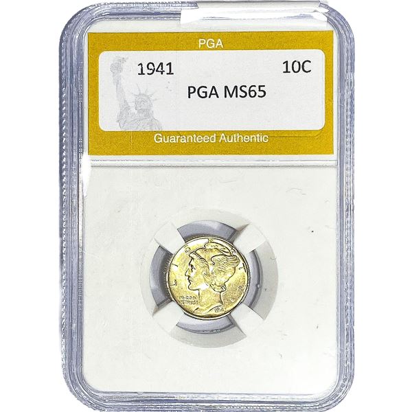 1941 Mercury Silver Dime PGA MS65