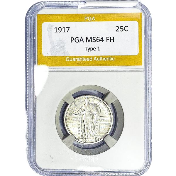 1917 Standing Liberty Quarter PGA MS64 FH