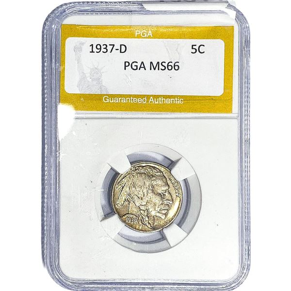 1937-D Buffalo Nickel PGA MS66