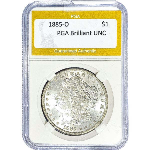 1885-O Morgan Silver Dollar PGA Brilliant UNC