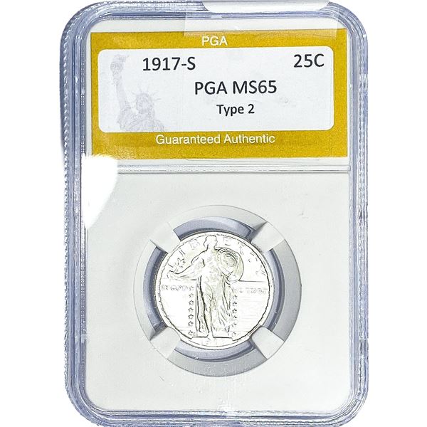 1917-S Standing Liberty Quarter PGA MS65 Type 2
