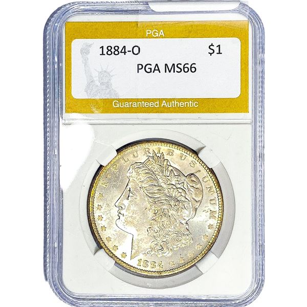 1884-O Morgan Silver Dollar PGA MS66