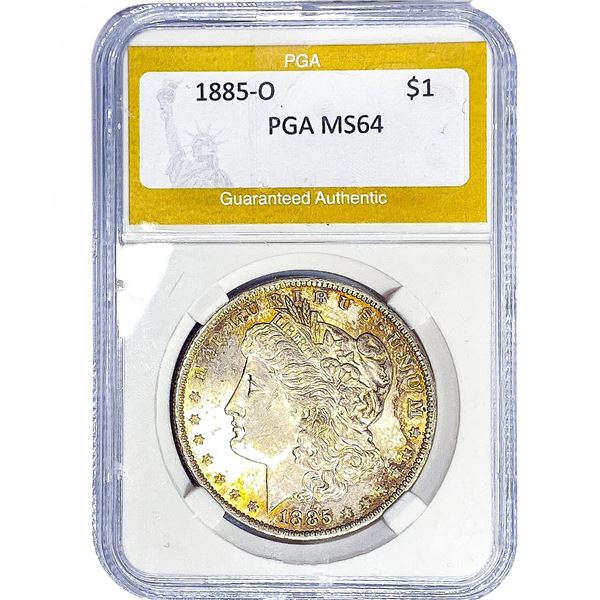 1885-O Morgan Silver Dollar PGA MS64