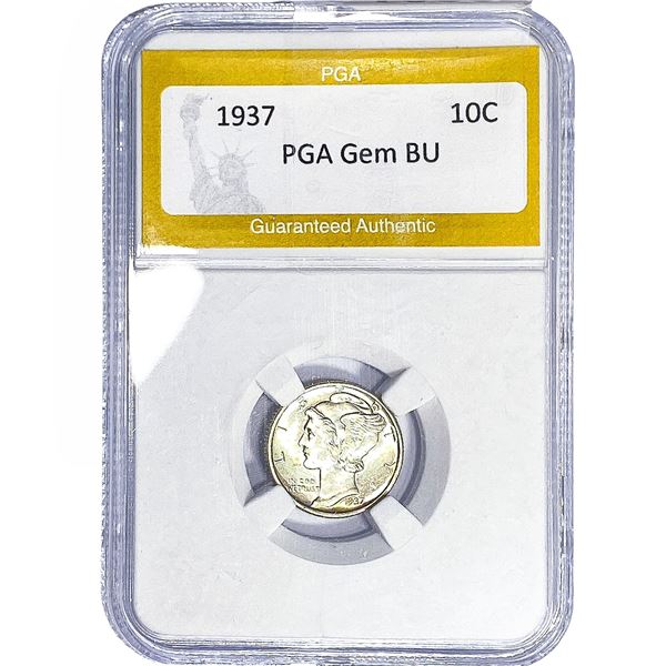 1937 Mercury Silver Dime PGA BU