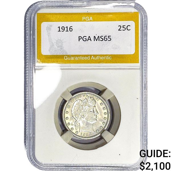 1916 Barber Quarter PGA MS65