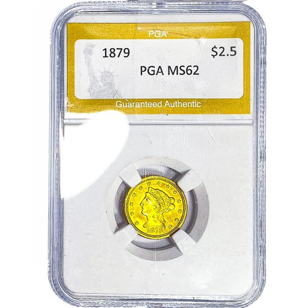 1879 $2.50 Gold Quarter Eagle PGA MS62