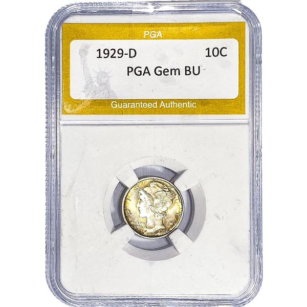 1929-D Mercury Silver Dime PGA BU
