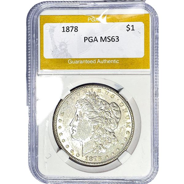 1878 Morgan Silver Dollar PGA MS63