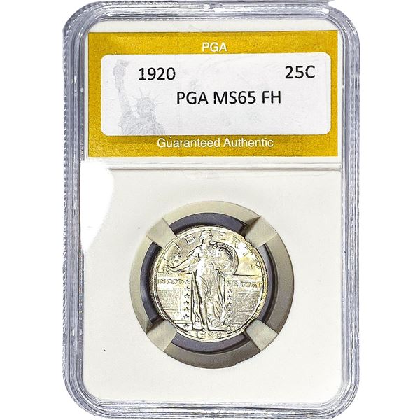 1920 Standing Liberty Quarter PGA MS65 FH