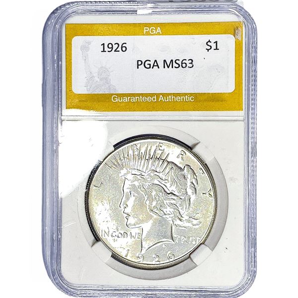 1926 Silver Peace Dollar PGA MS63